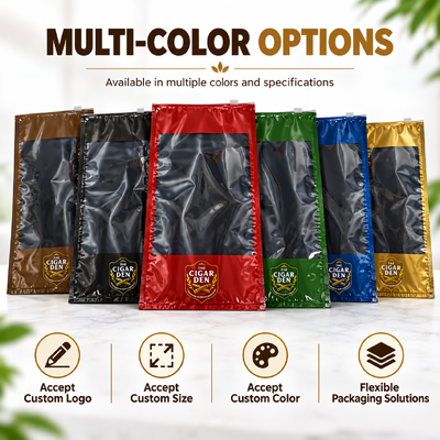 5 Cigars Volume Cigar Humidor Bags Tear-resistant Puncture-resistant Plastic Zipper Bags Ideal for Cigar Moisturizing and Storage
