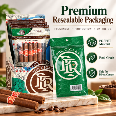 Small Size Cigar Humidor Bags Lightweight And Compact 0.09mm Thickness Offering Convenient Portability And Protection