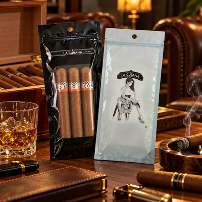 MOPP PE plastic cigar bags holds 5 to 20 cigars depending on size lightweight durable packaging designed for long term cigar storage
