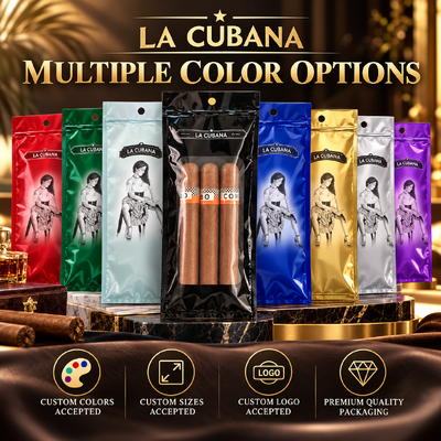 MOPP PE plastic cigar bags holds 5 to 20 cigars depending on size lightweight durable packaging designed for long term cigar storage
