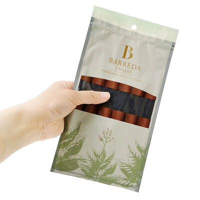 Cigar Moisturizing Plastic Zipper Bags Eco Friendly Leak Proof Resealable Cigar Packaging Bag Suitable for Cigar Preservation