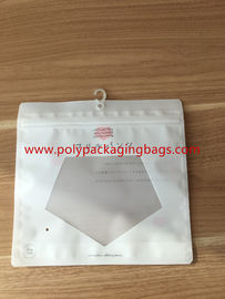 Reclosable Zip lock Poly Bags With Hangers Hook / Plastic Custom Printed Bags