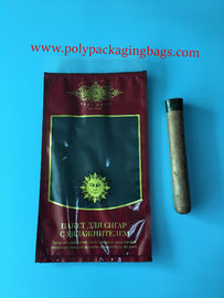 Portable Red Moisturizing Zipper Cigar Bag With Transparent Window