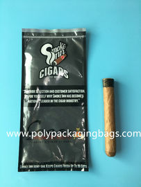 Durable  Plastic Packaging Bag / Custom Moisturizing Layer Composite Zipper Seal Cigar Bag