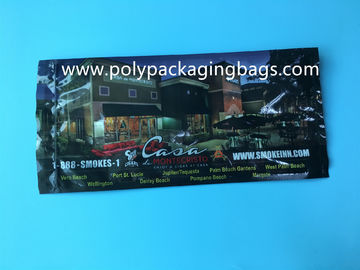 Durable  Plastic Packaging Bag / Custom Moisturizing Layer Composite Zipper Seal Cigar Bag