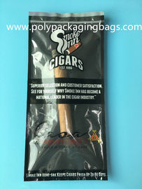 Durable  Plastic Packaging Bag / Custom Moisturizing Layer Composite Zipper Seal Cigar Bag