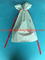 White CPE Drawstring Plastic Bags For New Year Gift / Women 'S Personal Items