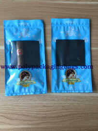 Moisture Proof Zipper Resealable Cigar Packaging Bag With Humidification System