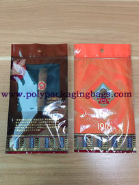 Ziplock Transparent Window Tabacco Pouch 72% Moisture Zipper Cigar Packaging Bag Pouch