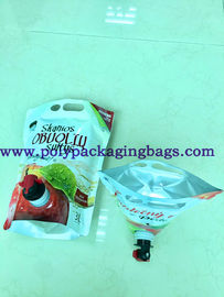 Stand Up 0.19mm 20L Plastic Liquid Food Bags With Valve / Spigot