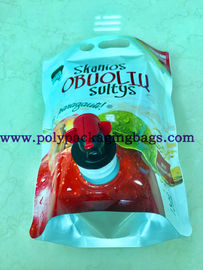 Stand Up 0.19mm 20L Plastic Liquid Food Bags With Valve / Spigot