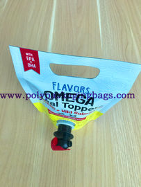 Chicken Wild Salmon Oil Stand Up Packaging Bag With Butterfly Valve /Spigot