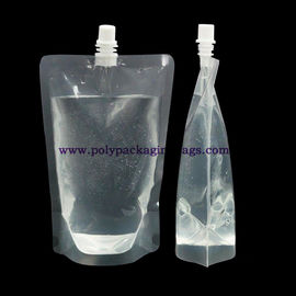 Custom Clear Plastic Liquid Drinking Stand Up Pouch With Spout