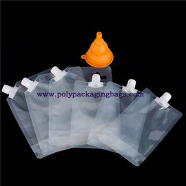 Custom Clear Plastic Liquid Drinking Stand Up Pouch With Spout