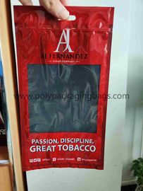 Travel cigar moisturizing bag with moisturizing and humidifying system with red printing