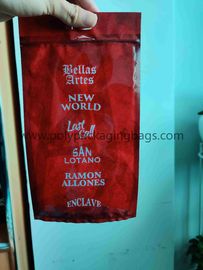 Travel cigar moisturizing bag with moisturizing and humidifying system with red printing