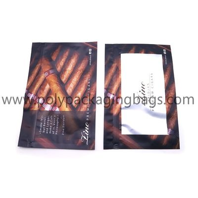 Customized Logo Sealable Plastic Tobacco Cigar Bags With Sponge Layer