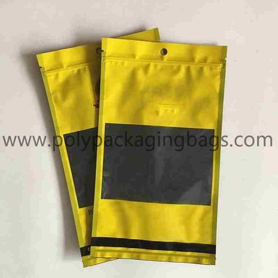 Printed yellow cigar, tobacco moisturizing and fresh-keeping zipper ziplock bag with transparent window