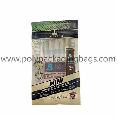 Printed Resealable Aluminum Foil Cigar Wrap Bag With Zipper