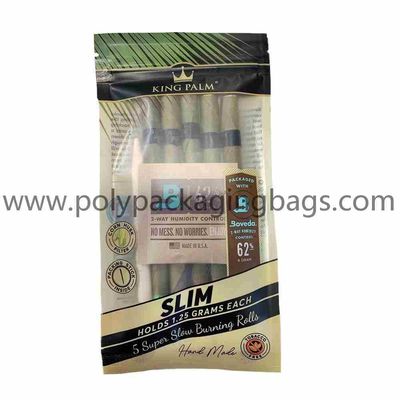 Printed Resealable Aluminum Foil Cigar Wrap Bag With Zipper