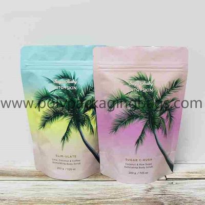 Plastic Self Standing Resealable Bath Salt Packaging Bag