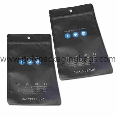 Zipper Printed LDPE Plastic Ziplock Bags For Underwear Packaging