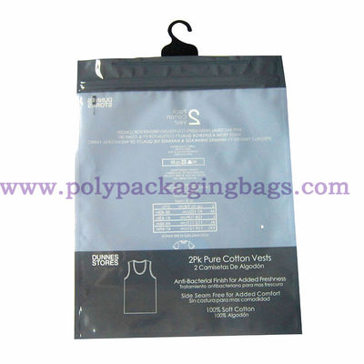 60 Mircon OPP PET Poly Hanger Bag With Plastic Hook