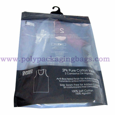 60 Mircon OPP PET Poly Hanger Bag With Plastic Hook