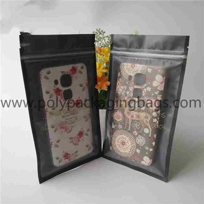 OPP frosted composite zipper bag for mobile phone, charging cable.