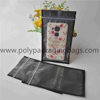 OPP frosted composite zipper bag for mobile phone, charging cable.