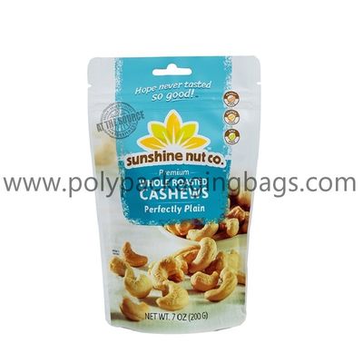 Custom Printed Plastic Snack Dry Fruit Resealable Zip Lock Stand Up Pouch