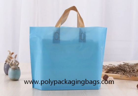 60 Micron LDPE Plastic Handle Bag For Clothing Packaging