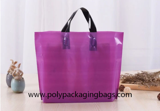 60 Micron LDPE Plastic Handle Bag For Clothing Packaging