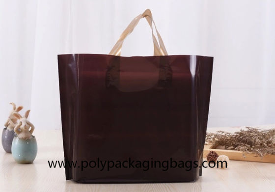 60 Micron LDPE Plastic Handle Bag For Clothing Packaging