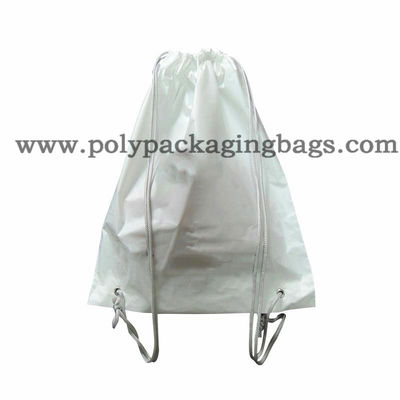 Biodegradable CPE PE Plastic Drawstring Backpack Plastic Bags