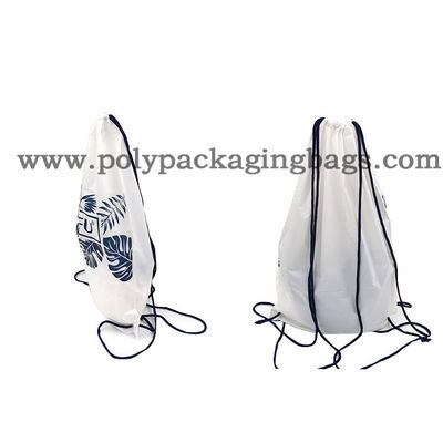 Biodegradable CPE PE Plastic Drawstring Backpack Plastic Bags