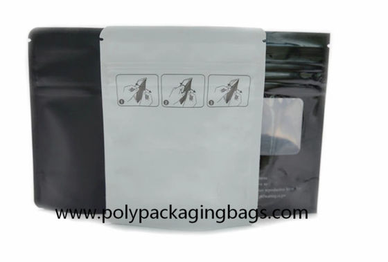 Stand Up Zipper Plastic Pouch Standup Bag with transparent window For Food Packaging