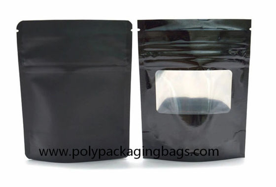 Stand Up Zipper Plastic Pouch Standup Bag with transparent window For Food Packaging