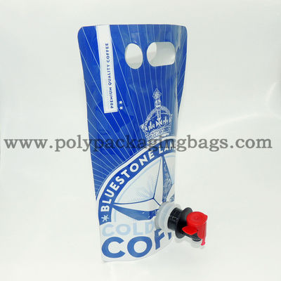 10L Empty Stand Up Spout Pouch With Butterfly Valve / Spigot For Wine Juice Cold Coffee