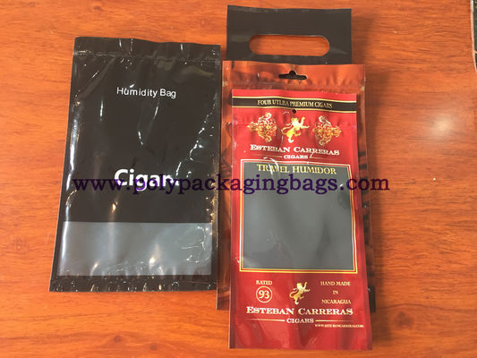 Gravure Printing LDPE Cigar Humidity Bags With Zipper