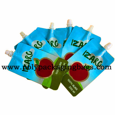 100 Micron Stand Up Juice Spouted Pouches Packaging Stand Up Spout Pouch