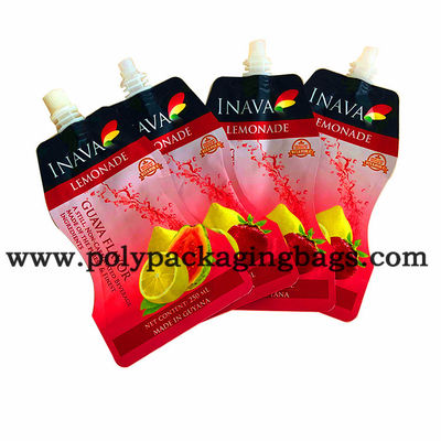 100 Micron Stand Up Juice Spouted Pouches Packaging Stand Up Spout Pouch