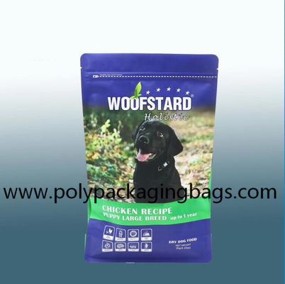 Stand Up Pet Food Bags With Resealable Zipper