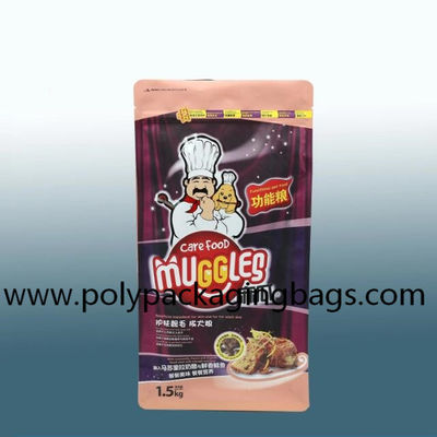 Stand Up Pet Food Bags With Resealable Zipper