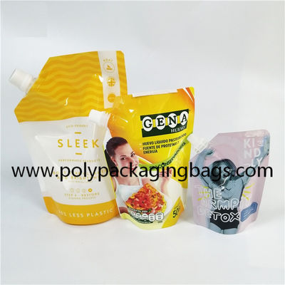 0.18mm Aluminum Foil Spouted Pouches Packaging Bags With Spout For Beverage