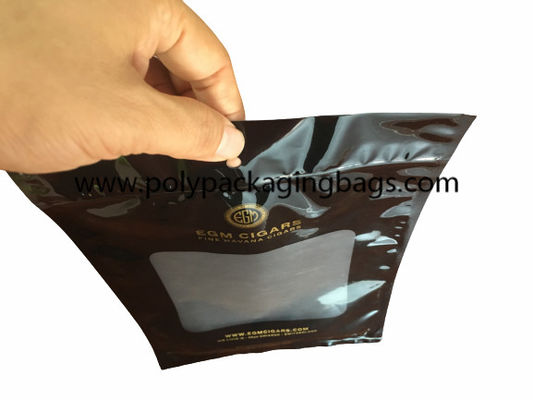 Custom Printed Ziplock Cigar Packaging Bag With Hydrating Layer