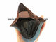Black classic cigar zipper bag with transparent windows and moisturizing sponge
