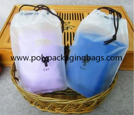 White Frosted CPE Drawstring Pouch Bag For Girls Personal Belongings Gift Packaging Bag