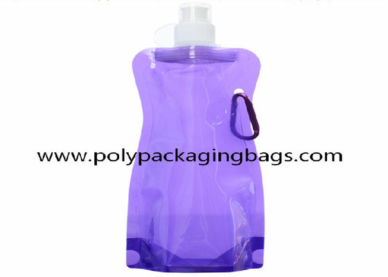 Solid Color 0.18mm Folding Water Bag For Mountaineering Stand Up Camping Foldable Bottles