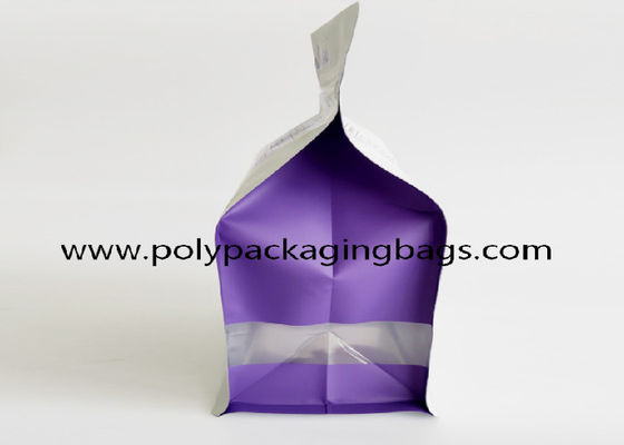 Custom Chocolate Candy 8 Side Sealing Bag Square Bottom Aluminum Foil Bag Side Gusset Pouch